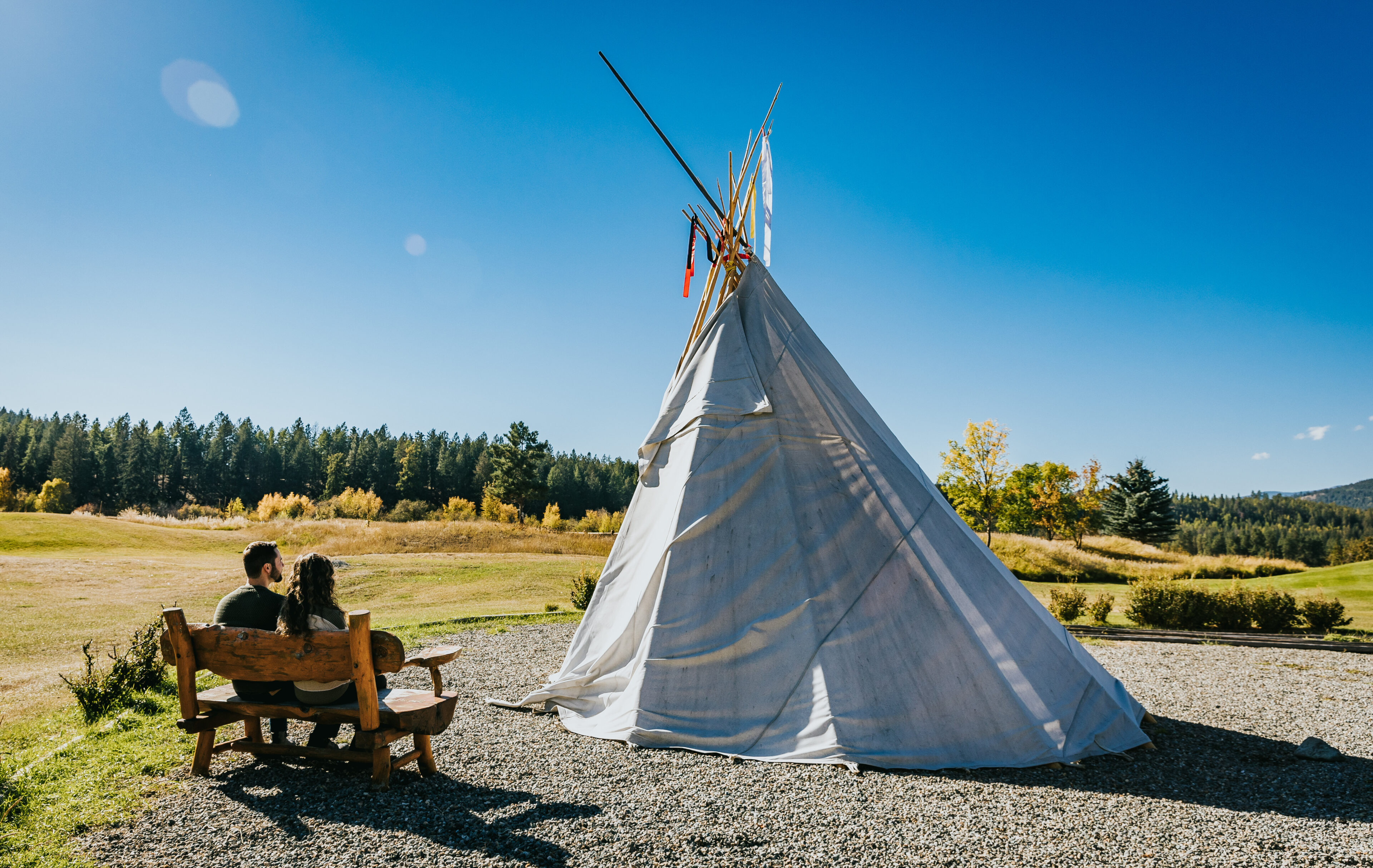 Exterior at St Eugene with Teepee