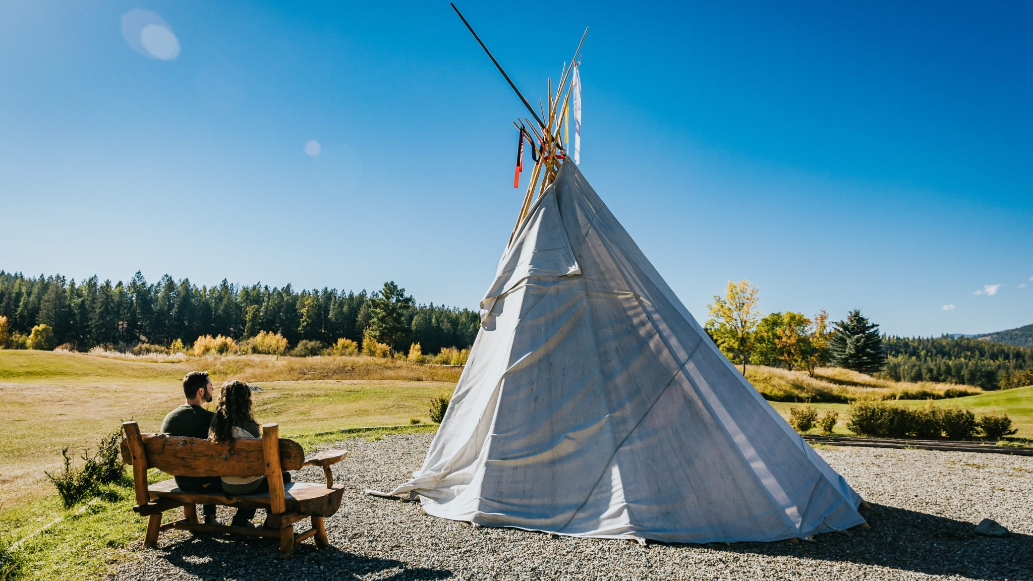Exterior at St Eugene with Teepee